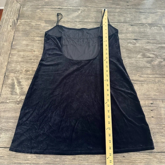 Vintage 90s Victoria’s Secret Large Black Velour Sequin Chemise Lingerie Dress L - Picture 4 of 7
